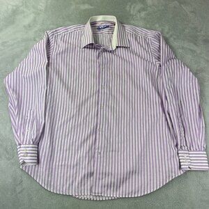 Robert Graham Stripped Long Sleeve Dress Shirt Men’s Size XL